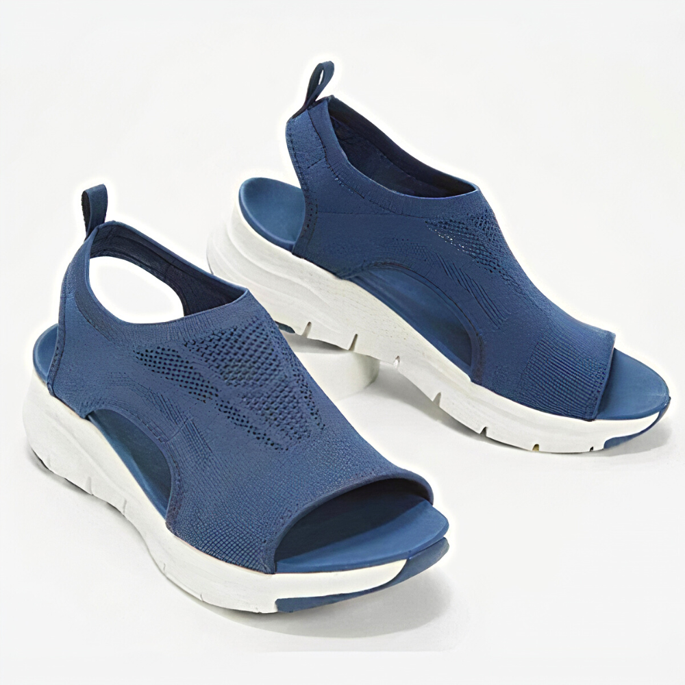 ComfySole Women's Mesh Platform Sandals Blue