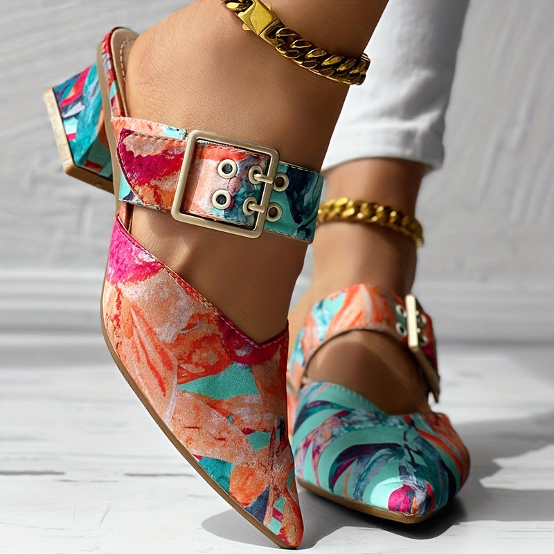 Milani Floral Buckle Sandals