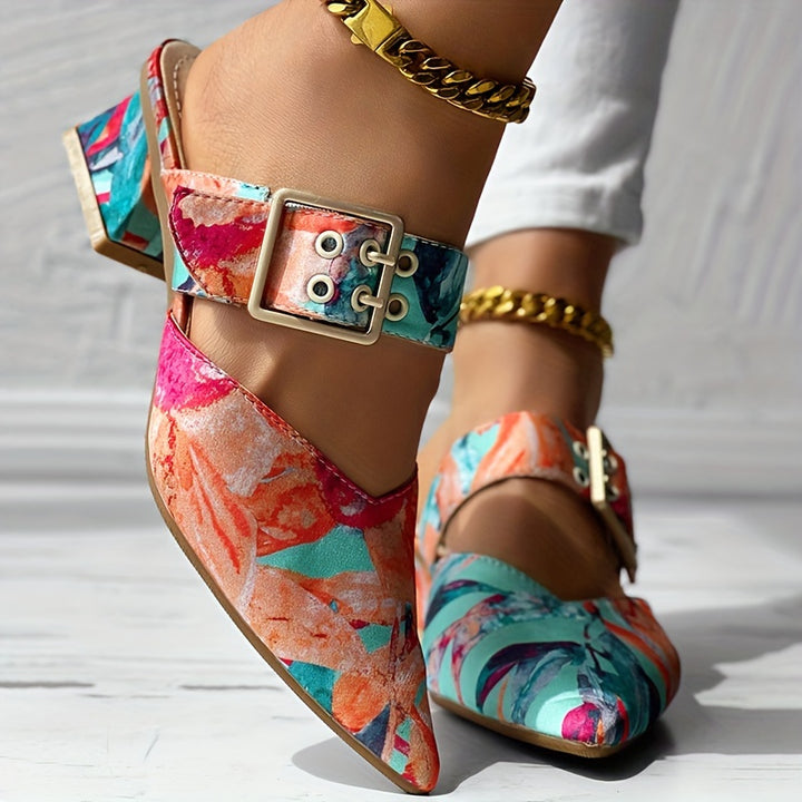 Milani Floral Buckle Sandals