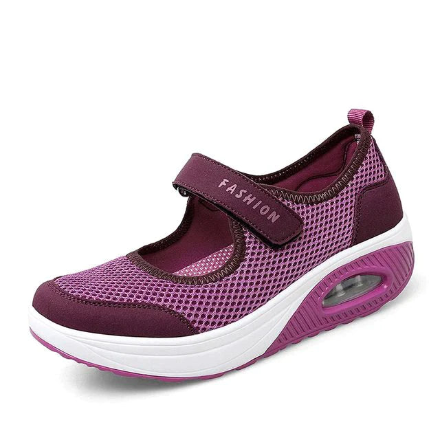 ComfySole Women's Support Shoe Pink Flat Feet Plantar Fasciitis Sneaker Lightweight